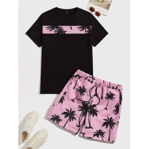 Men's Summer Hawaiian Loose Cool Two-Piece Suit