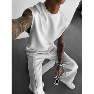 Sports Casual Trousers Vest Set Loose Sleeveless T-shirt Fitness Set