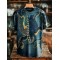 Blue Octopus Decorative Pattern T-shirt