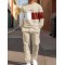 Men's Abstract Art Print Casual Long Sleeve Suit