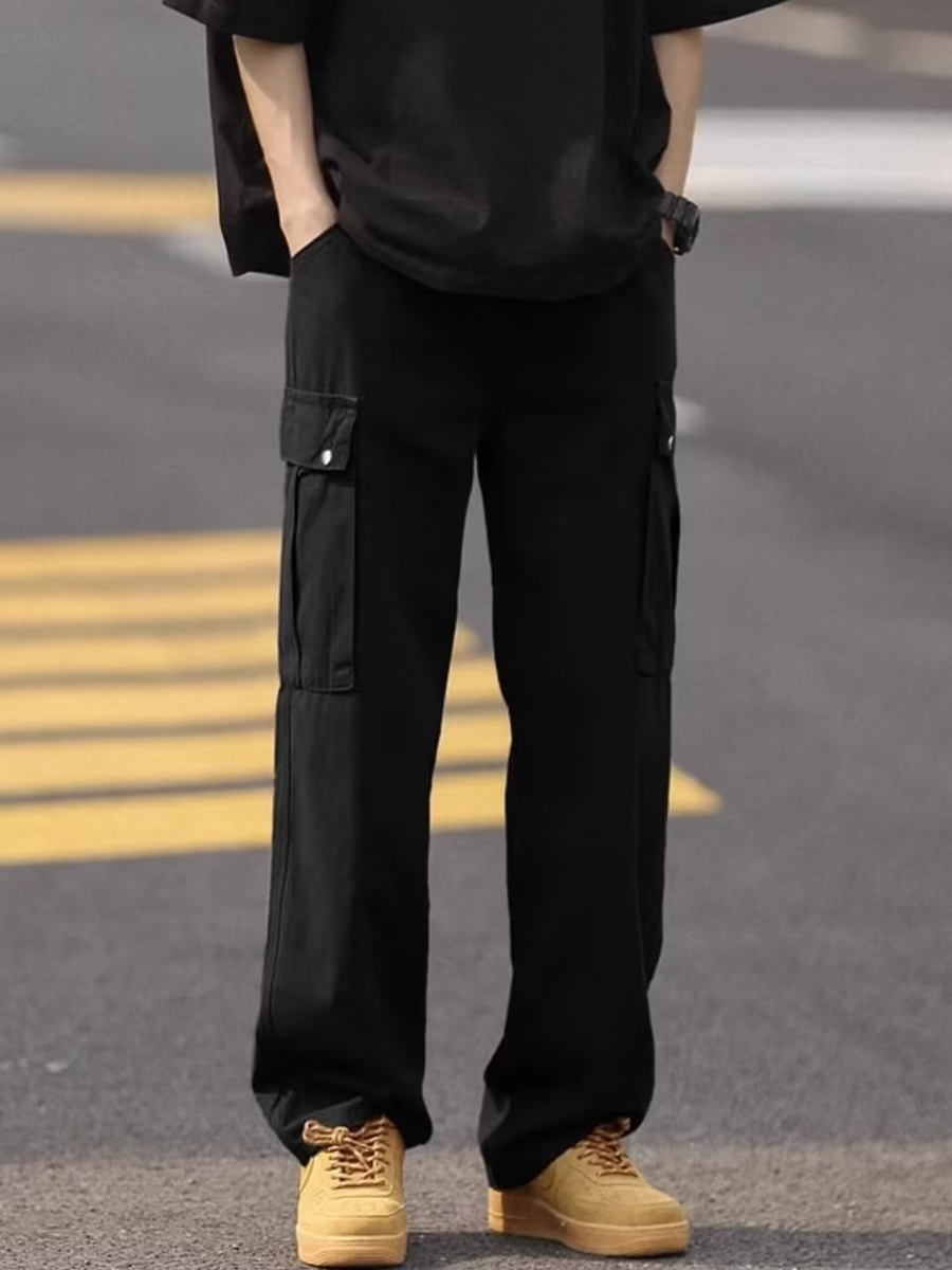 Cargo Loose-fitting Large Pocket Straight Pants