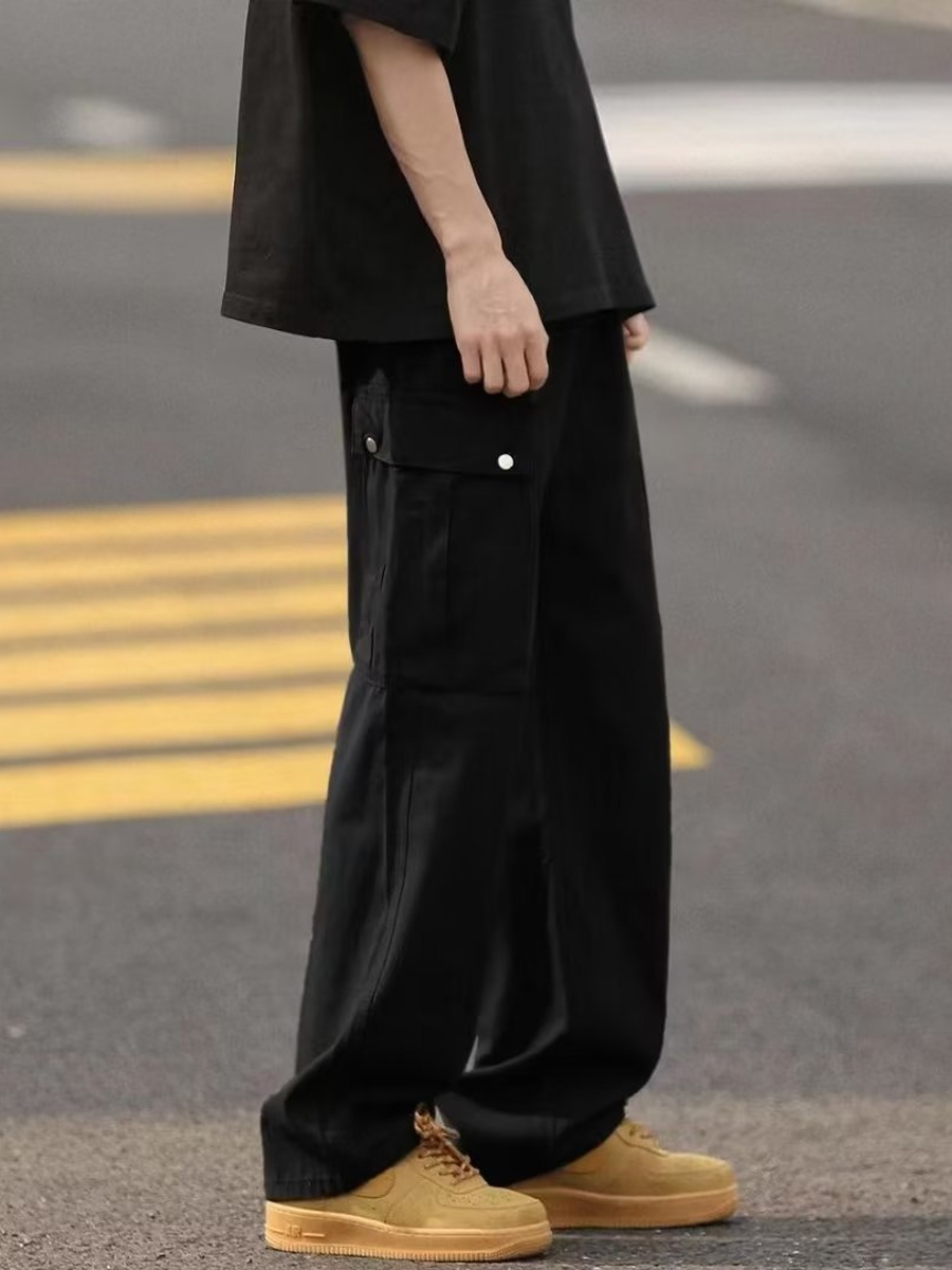 Cargo Loose-fitting Large Pocket Straight Pants
