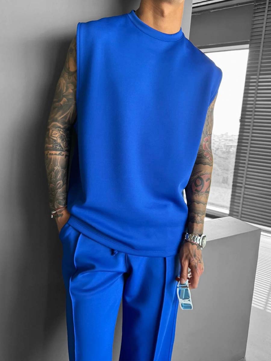 Sports Casual Trousers Vest Set Loose Sleeveless T-shirt Fitness Set